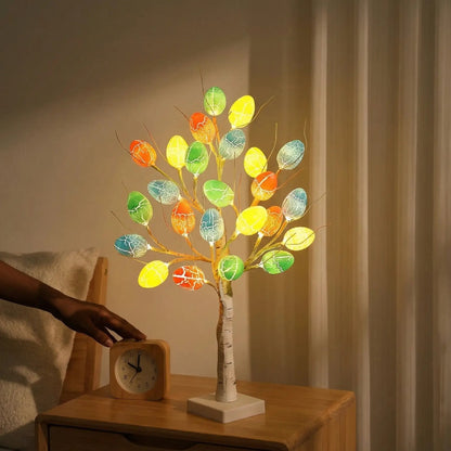 🌳Lighted Birch Egg Tree with 24 Colorful Eggs (2 FT)💡Brighten Your Easter & Spring